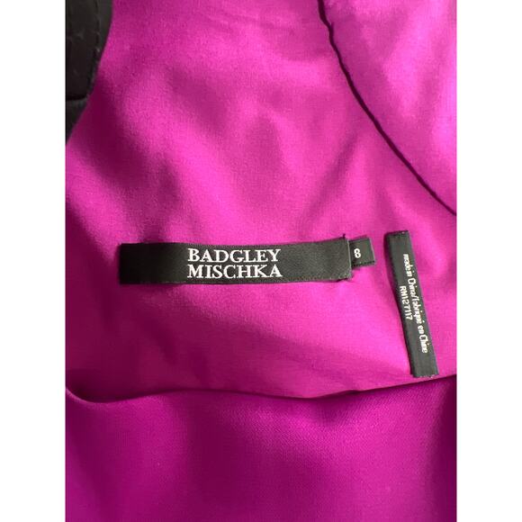 Badgley Mischka Dress Colorblock Midi Sheath Office Minimalist Chic 8 / Medium - Picture 8 of 8